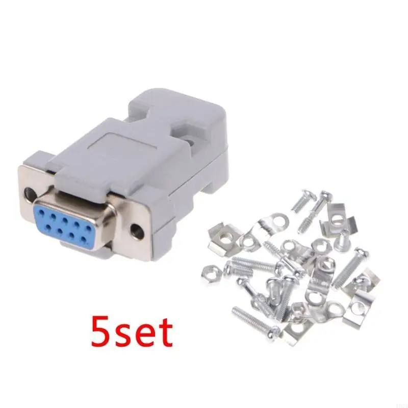 193A 5Sets 9Pin Male/Female D-Sub Plug Solder Connector RS232 Serial DB9 for w/ for G