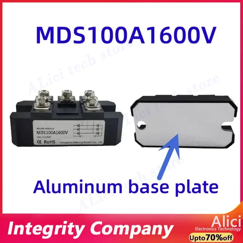 MDS100A 3-Phase Diode Bridge Rectifier 150A Amp 1600V Bridge Rectifier with heat sink W95 MDS150A1600V