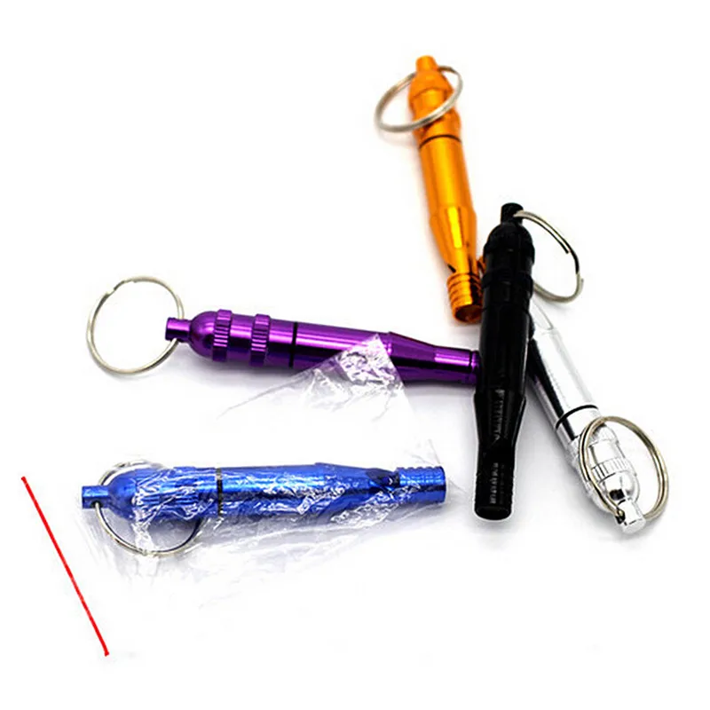 

Alloy Aluminum Survival Whistle Outdoor Hiking Camping Keychain Whistles Waterproof Random Color