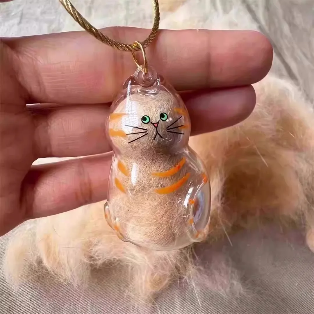 

Cute Cat Fur Storage Pendant Creative And Stylish Keychain Portable Souvenirs Small Ornaments Men'S And Women'S Birthday Gifts