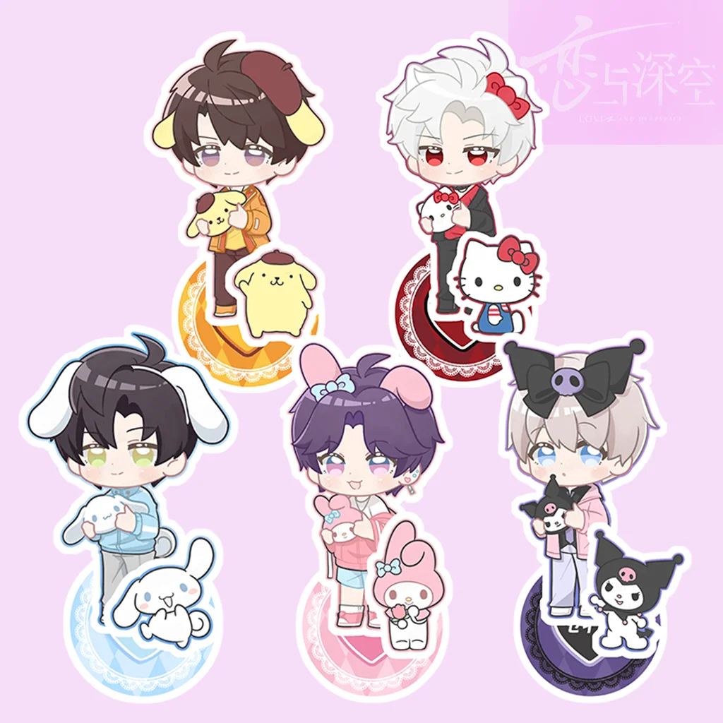 Sanrio × Love and Deepspace Desk Plate Models Cinnamoroll Kuromi My Melody Xavier Zayne Rafayel ralayo Sylus Caleb Stand Model