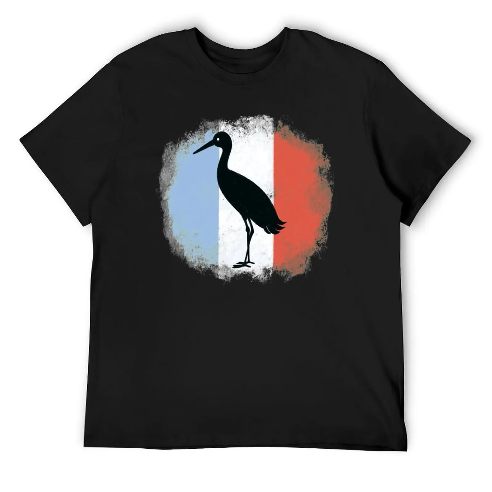 

Alsace stork French flag T-Shirt heavyweights customizeds plus size clothes street wear mens clothes