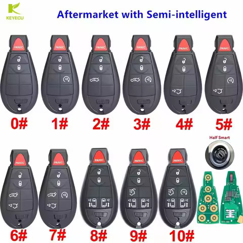 KEYECU Replacement Remote Fobik 433MHz ID46 Chip for Chrysler Town&amp;Country Dodge Caravan Volkswagen Routan M3N5WY783X,IYZ-C01C