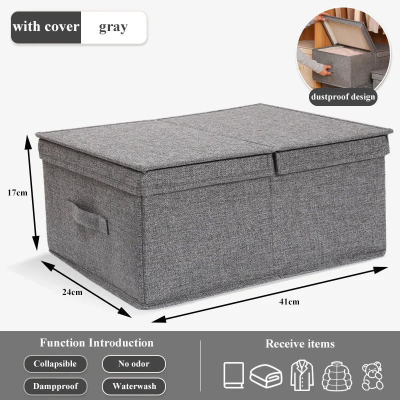 

Drawer Type Debris Storage Box Non-Woven Cloth Folding Clothes Quilt Wardrobe Storage Box with Cover