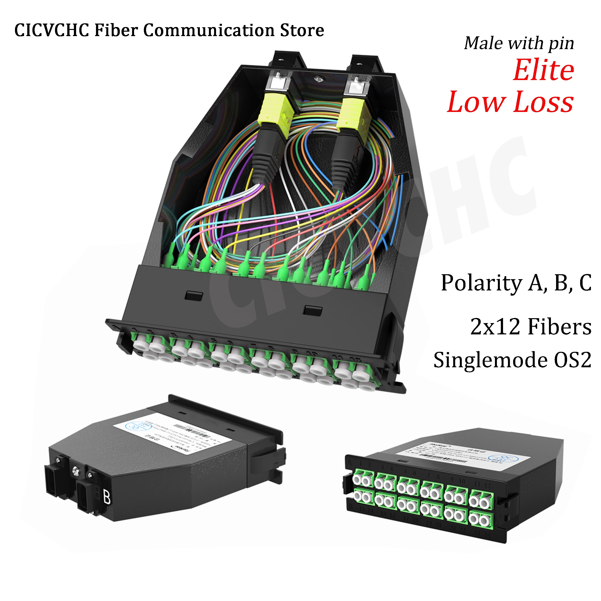 cassette-de-conversion-mpo-apc-vers-lc-apc-haute-densite-fibre-2x12-boitier-lgx-faible-perte-technologie-g657a2-polarite-a-tains-b