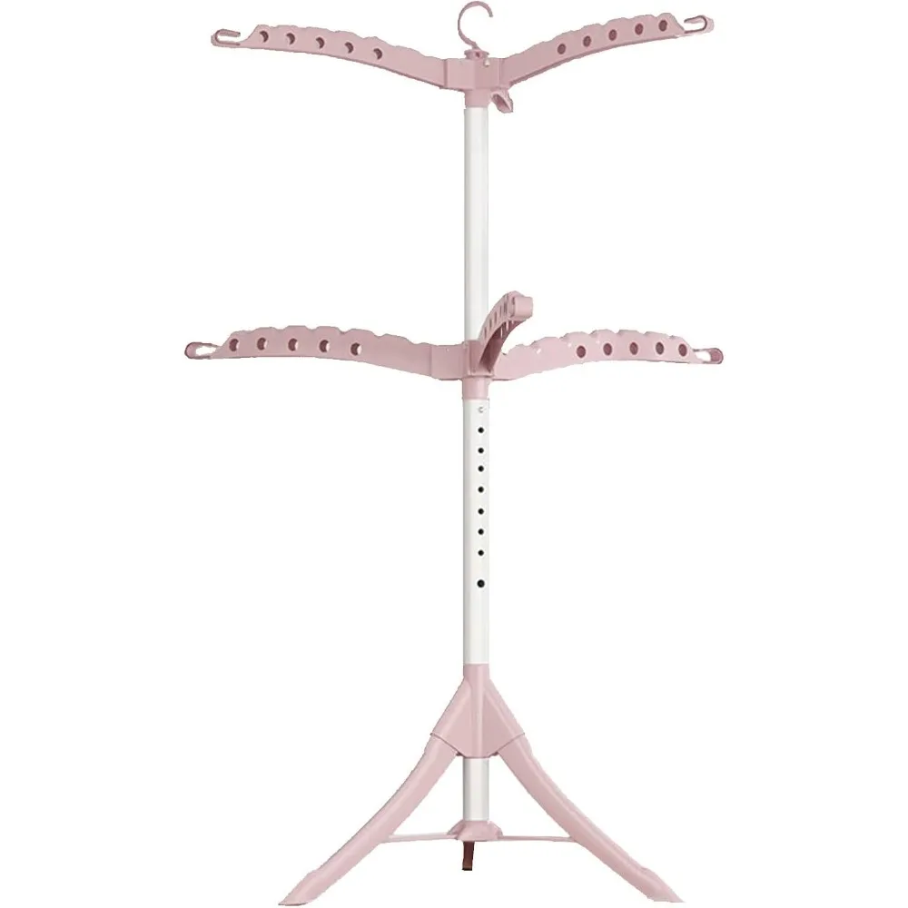 

Folding Indoor Drying Rack Clothing Laundry Racks, 6 Drying Poles, Telescopic Arms &72 Hooks for Drying Clothes, Portable and Sp