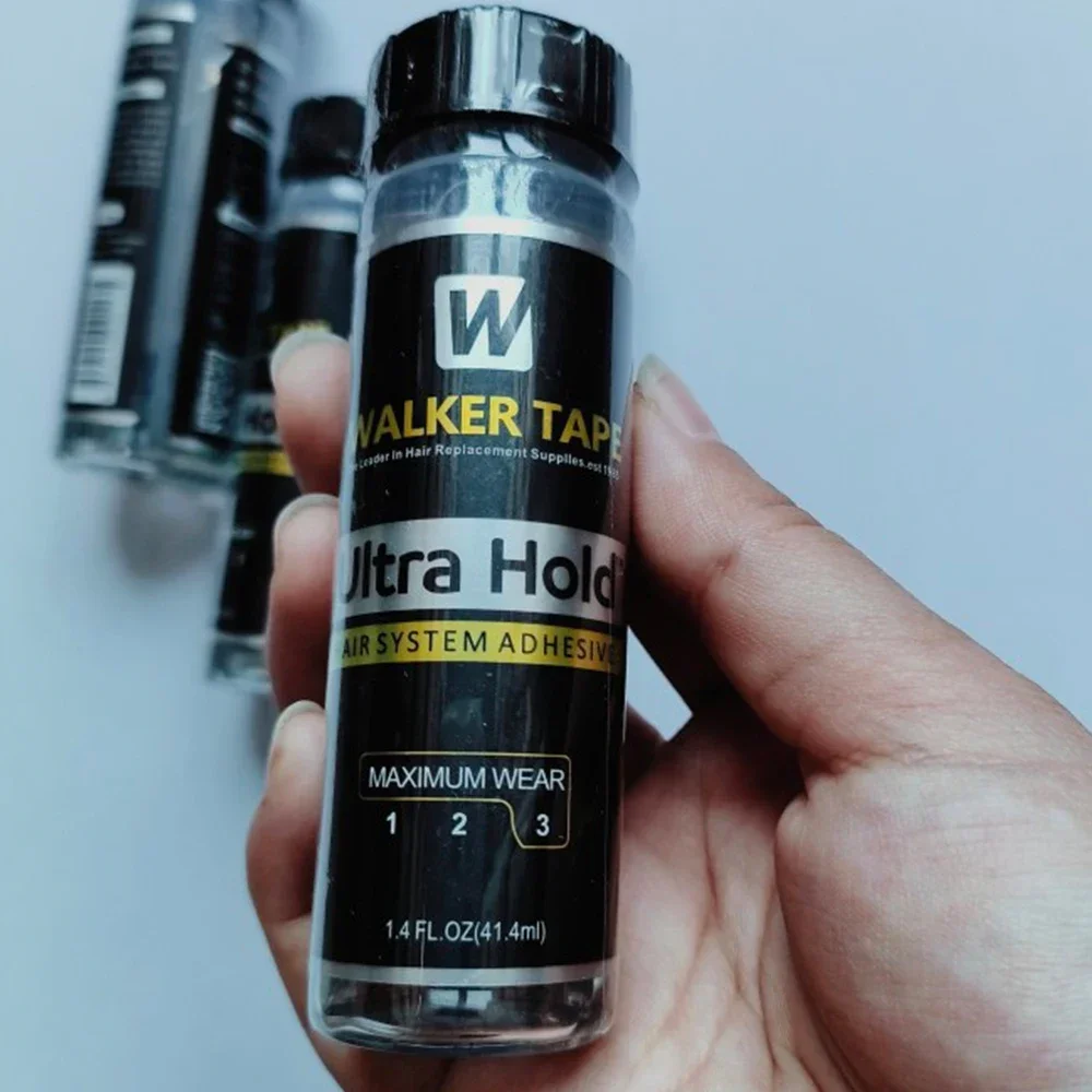 

1,4 унции/41,4 мл лента для ходунков, ультрафиксирующий кружевной клей, водостойкий клей для ходунков, кружевной клей для волос, супер клей для кружевного парика/парика/закрытия