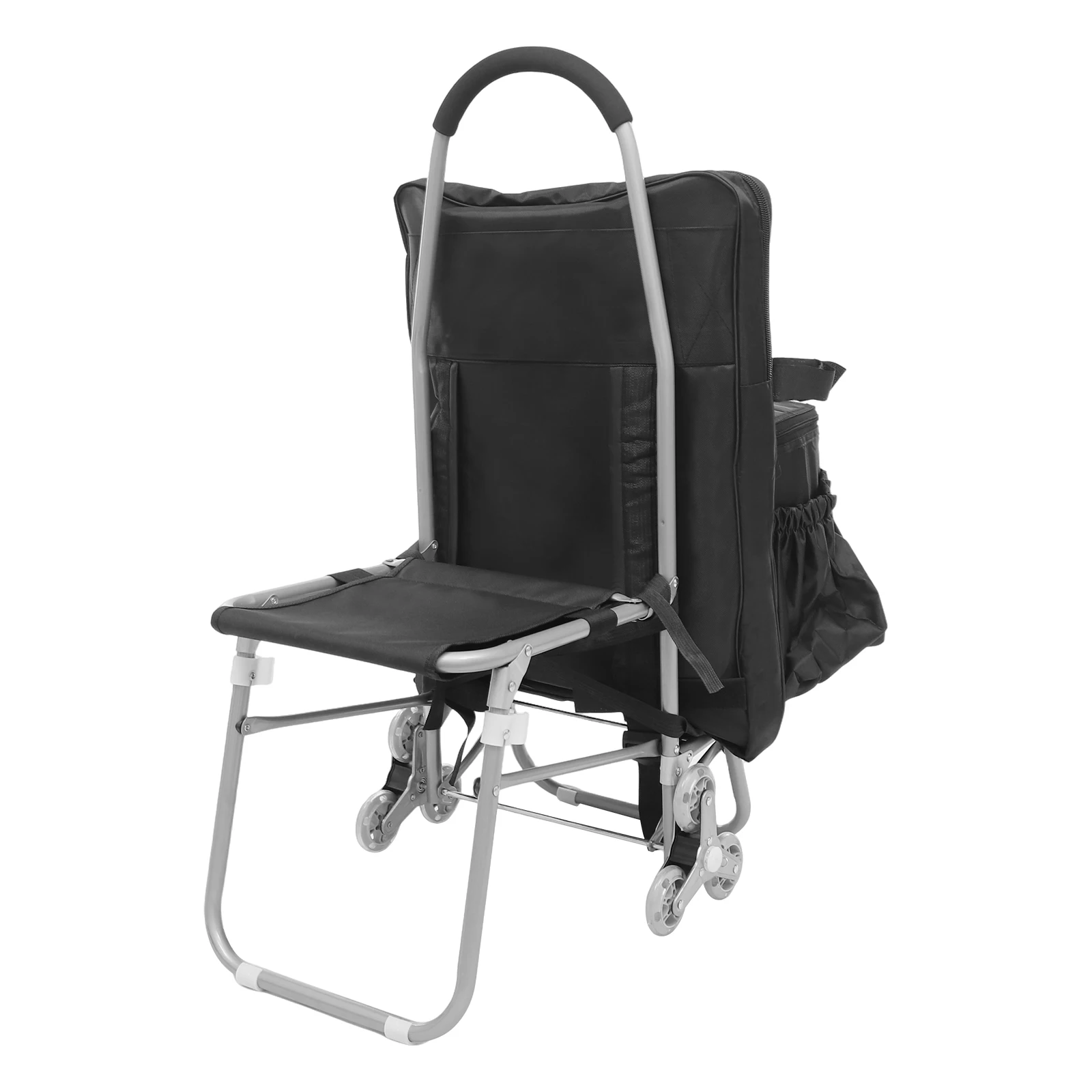 Portable Outdoor Sketching Backpack Cart Mobile Painting Station & Seat for Storage Drawing Board and Easel