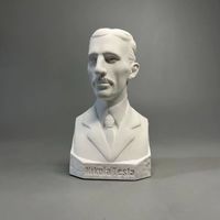 Nikola Tesla Physicist Plaster Bust Sculpture Model Bookcase Desktop Decorative Item Gift Small Fiurines Decoration Crafts