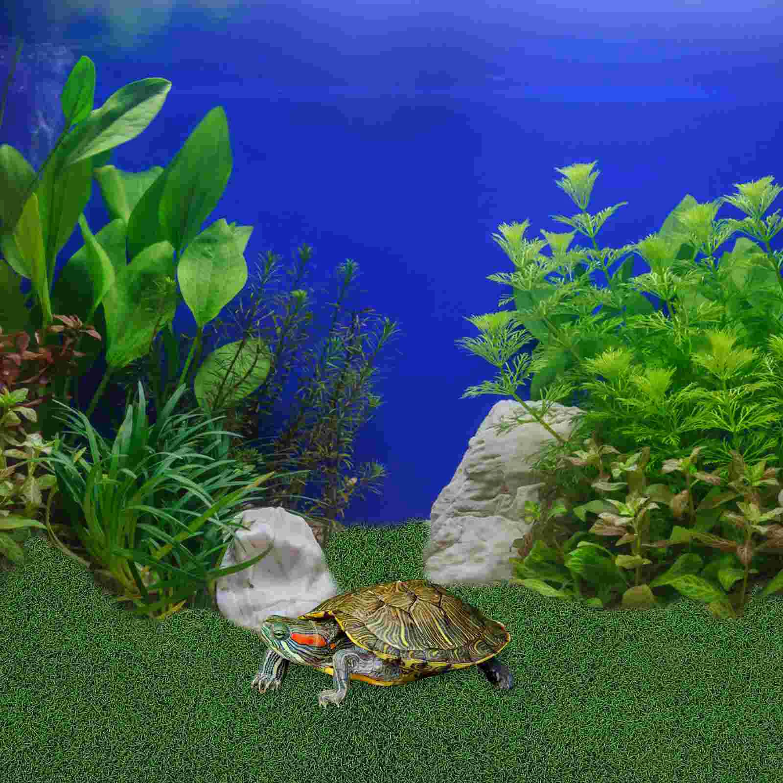 Simulated Tortoise Turf Fish Tank Simulation Artificial Dock Green Floating Turtle Basking Terrace