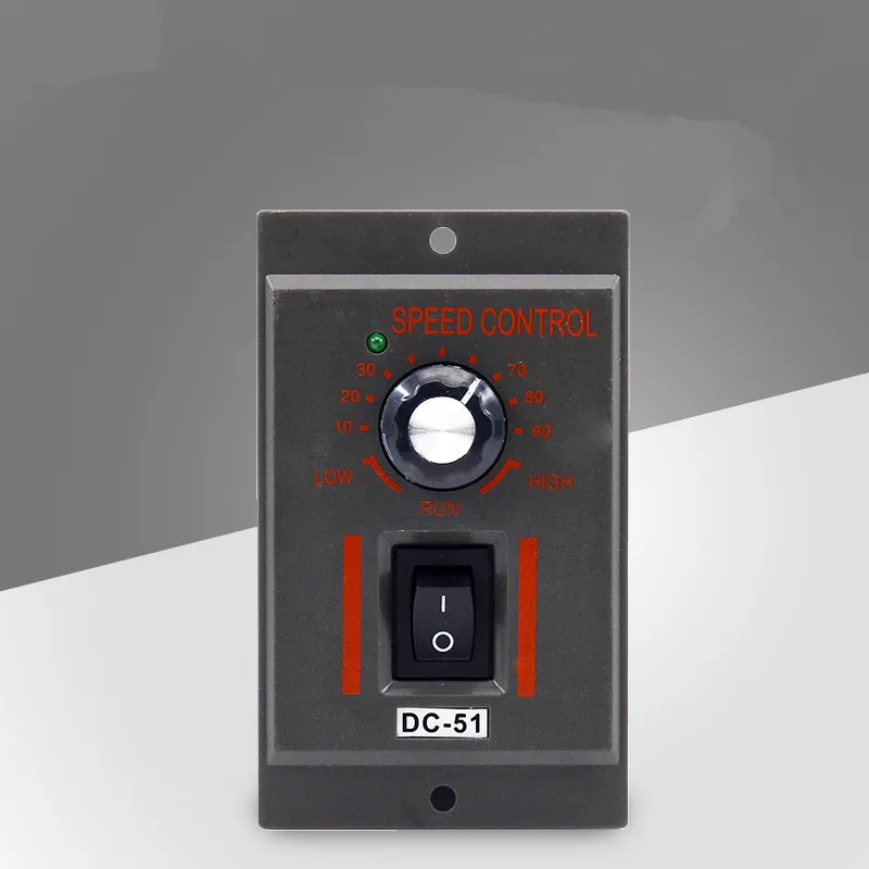 1Pc DC-51 Motor Speed Controller AC 220V 50HZ Green LED indicator 6 terminals on/ off  DC90V