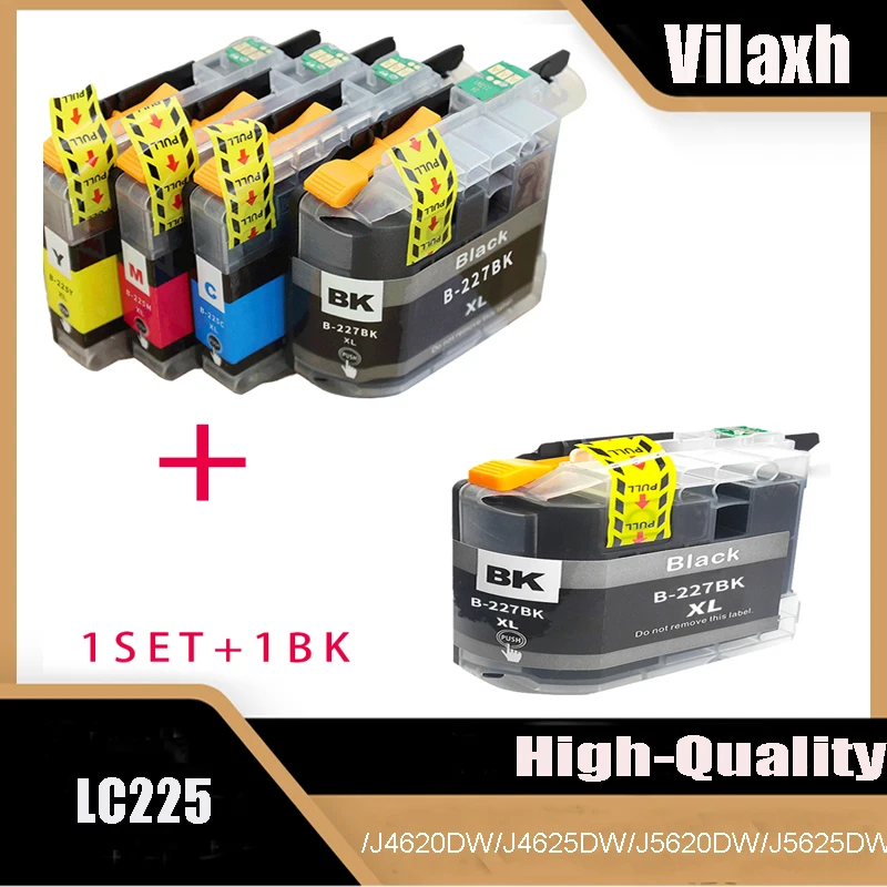 

Vilaxh LC227 LC225 LC227XL LC225XL Full Ink Cartridge Compatible For Brother DCP-J4120DW/J4420DW/J4620DW/J4625DW/J5620DW/J5625DW