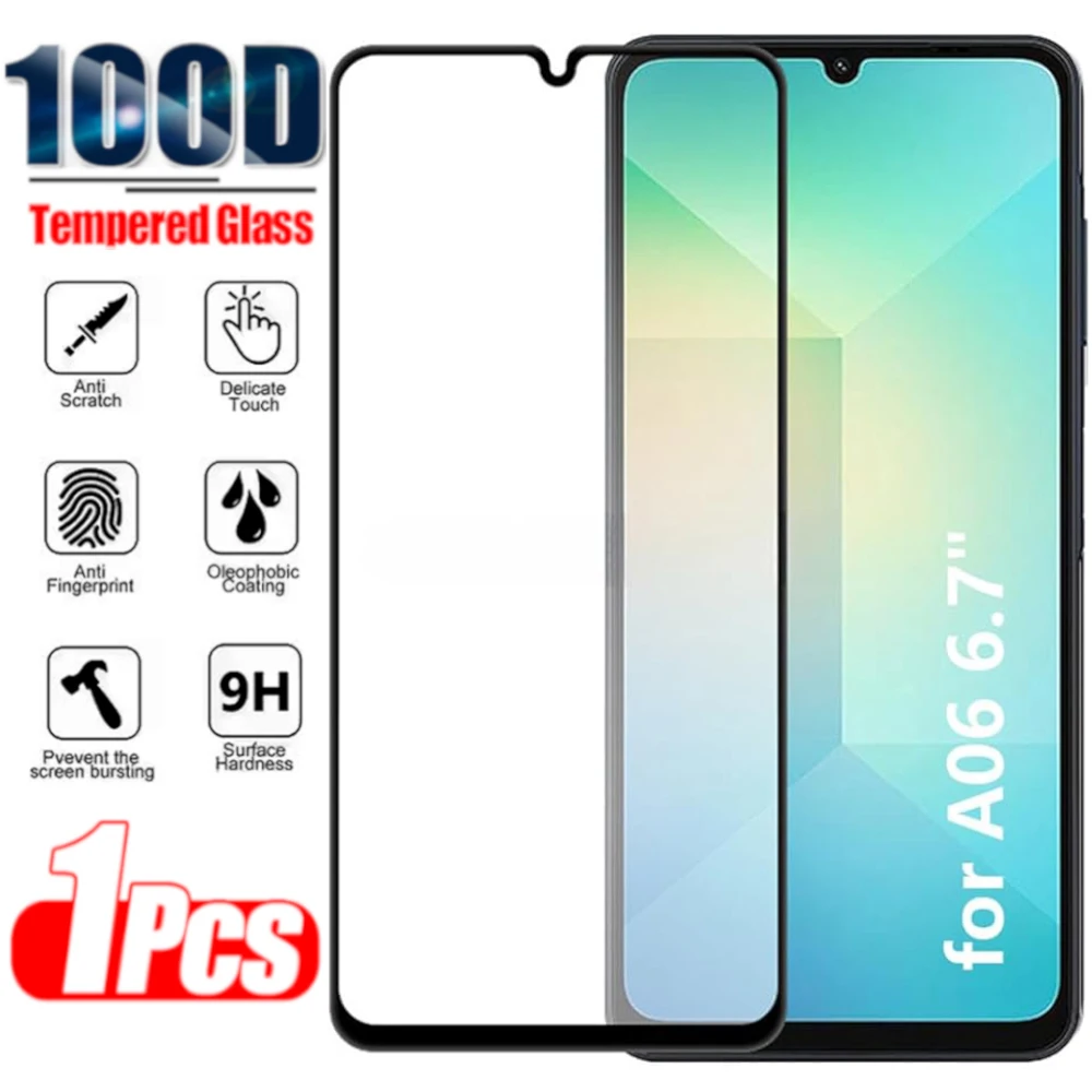 1Pcs HD Screen Protector For Samsung Galaxy A06 Tempered Glass For Samsung A05 A05s A15 4G 5G A25 A35 A55 Glass Protective Film