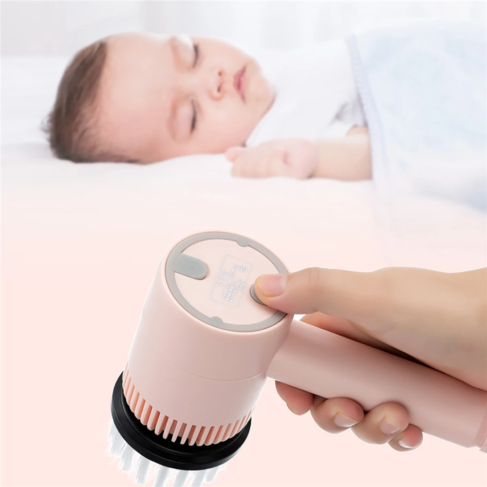 فرشاة تنظيف كهربائية لاسلكية ، ضوضاء منخفضة ، محمولة باليد ، 3 سرعات ، 3 سرعات ، مع 6 رؤوس فرشاة ، زجاج ، وعاء