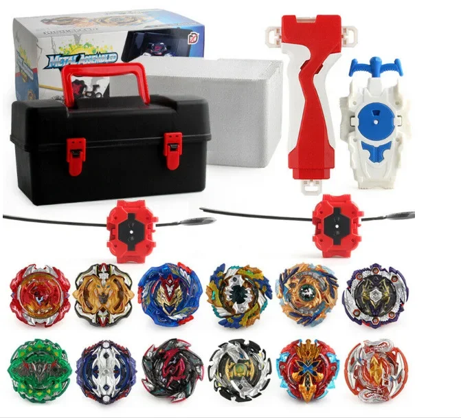 -*+=다양한 스타일의 토이 버스트 자이로스코프, 라이트 어택 세트, 양방향 발사기, 배틀 툴박스, 어린이를 위한 장난감 선물