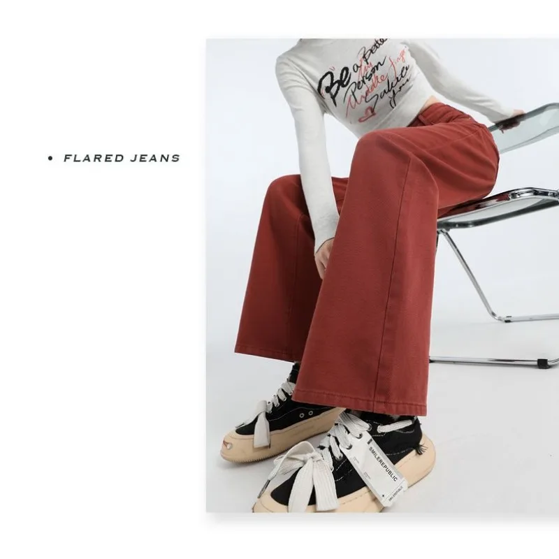 ハイウエストスリムカジュアルジーンズ女性用デニムパンツリラックスフィット快適ストレッチ生地女性のジーンズジーンズy2kジーンズ