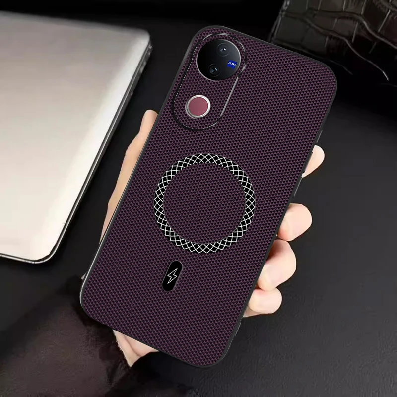 Biruiqu VIVO V50 New Ultra-thin Magnetic Leather Shock-absorbing Protective Phone Case view 2