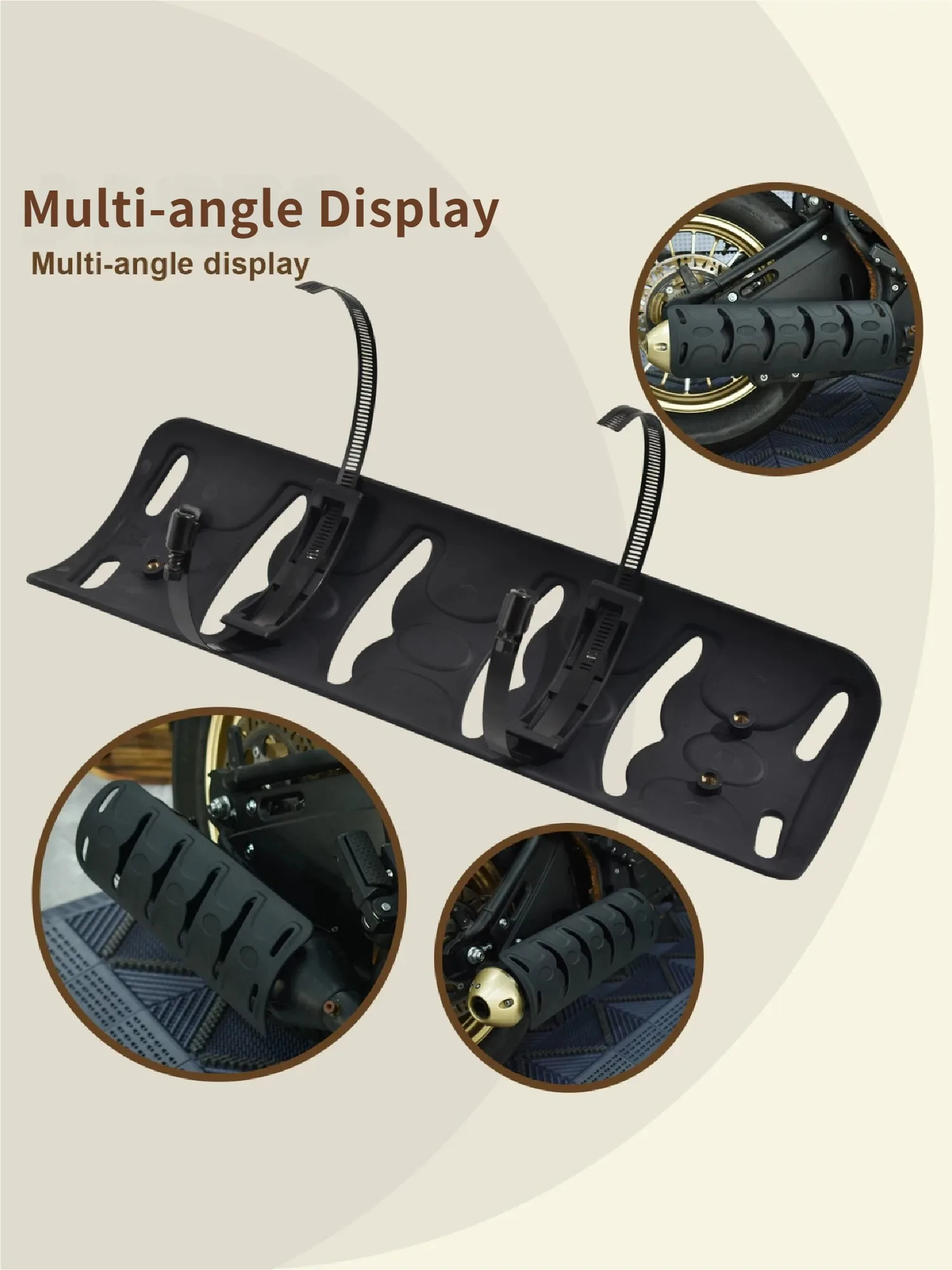 For Benda Chinchilla 350 Large Dragon Spine Exhaust Guard Cover, High Temp Resistant Anti-Burn Shield Accessories