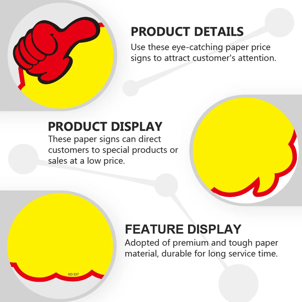 10 Sheets Price Tag School Carnival Signs Advertising Tags The Fundraiser White Cardboard