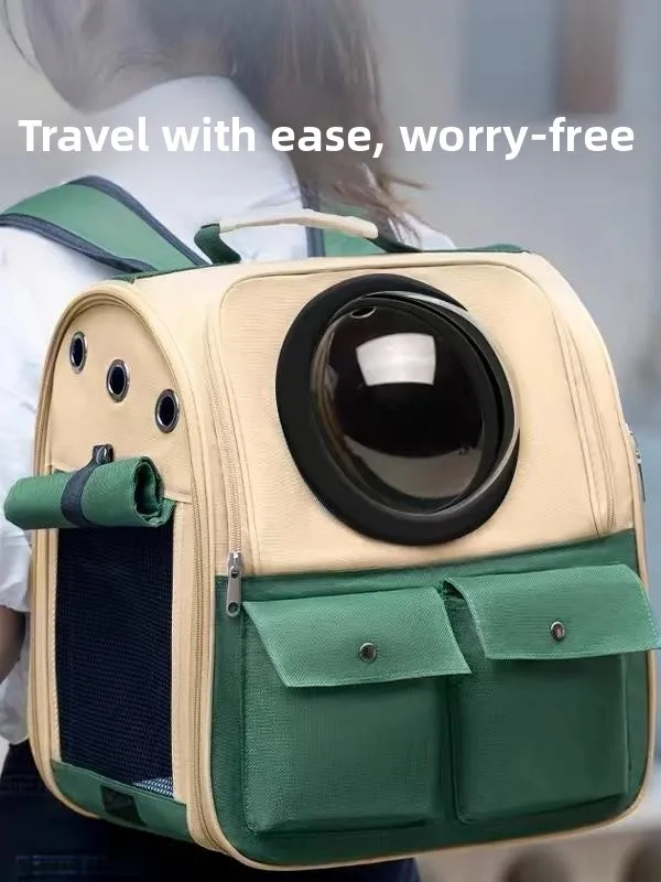 Large Capaci Breathable  Bapa Portable Pet Spacecrt Handbag Str Relief Transparent Double oulder Bag for Outd...