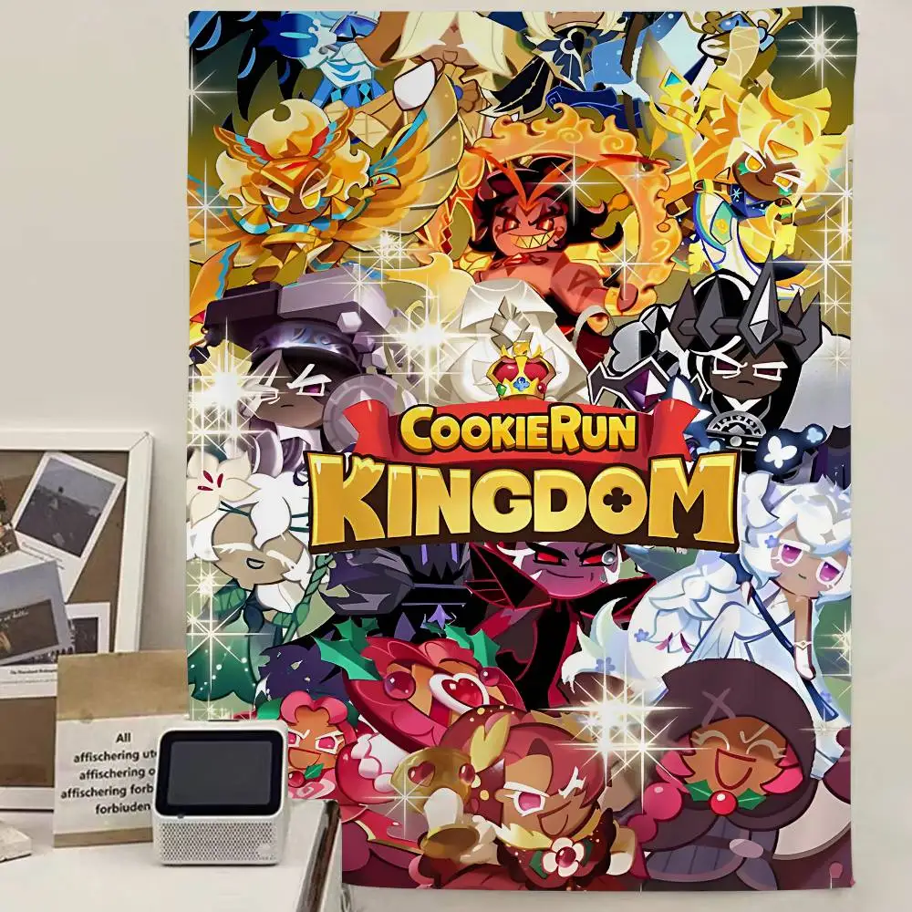 Game C-Cookie Run Kingdom Hanging Bohemian Tapestry Indian Buddha Wall Decoration Witchcraft Bohemian Hippie Cheap Hippie Wall