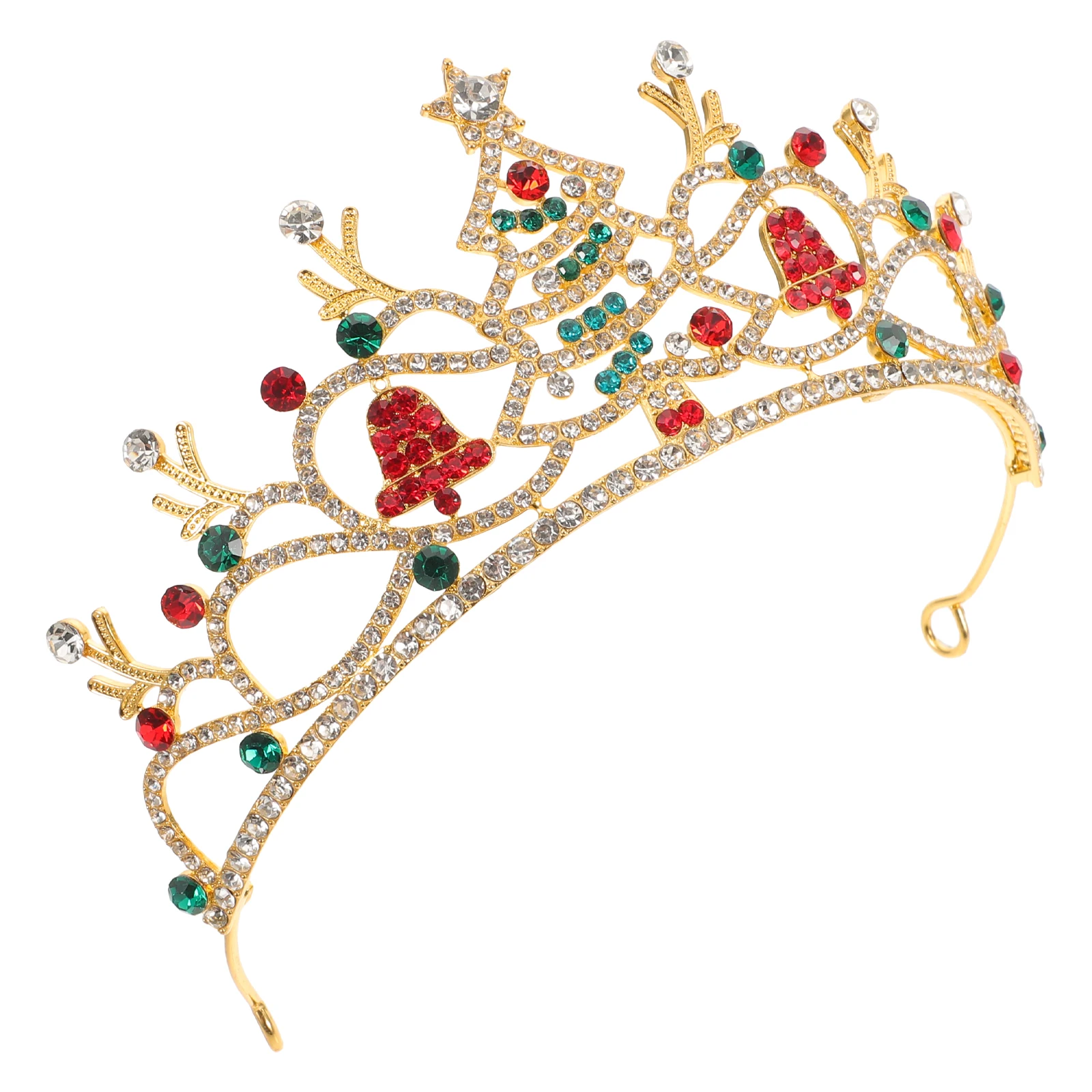 

Рождественская блестящая тиара для невесты, головной убор со стразами, повязка на голову с короной для ужина, вечерние аксессуары для волос, диадемы, головной убор невесты