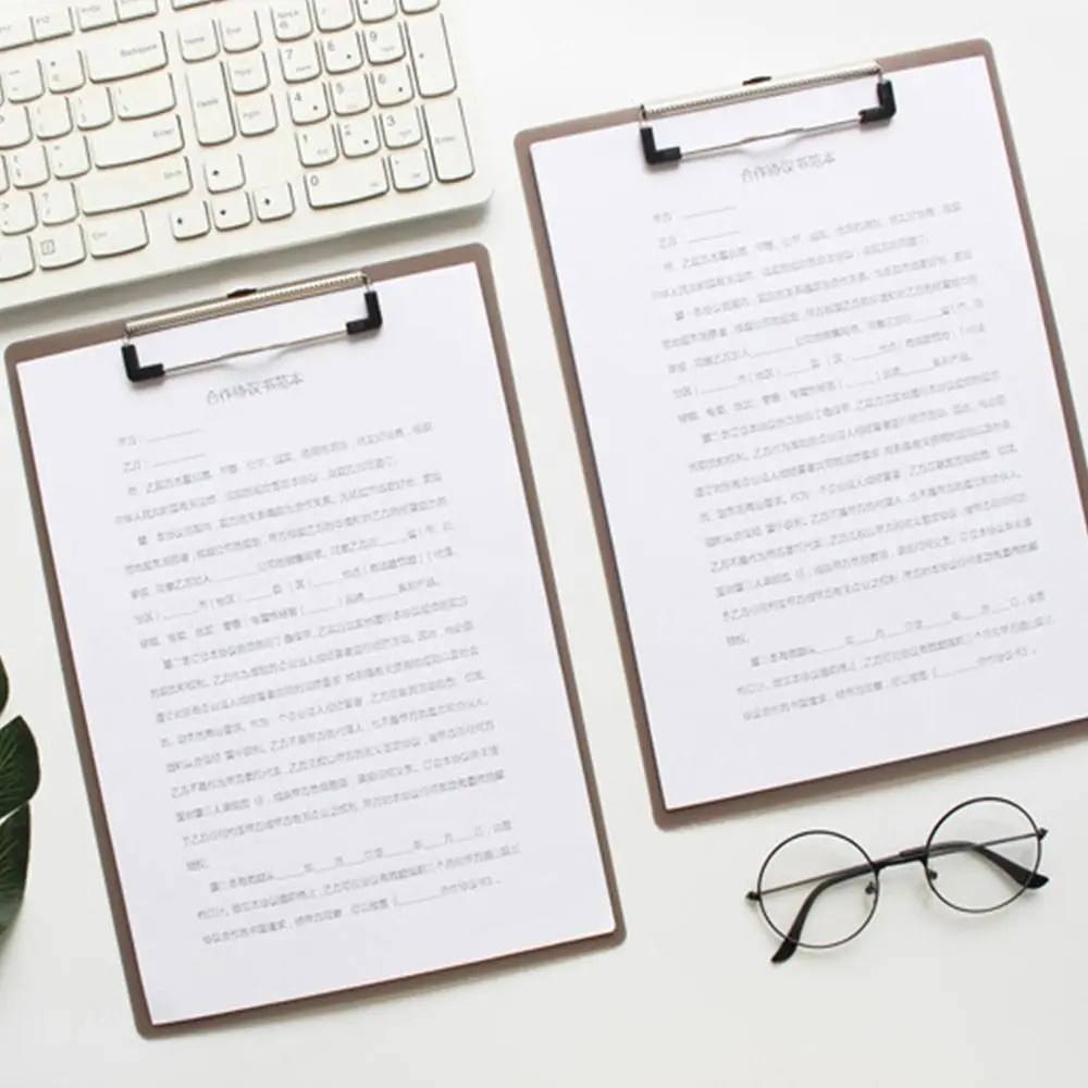 With Low Profile Gold Clip A4 A5 A6 File Folder Writing Sheet Pad Document Folder File Folder Board Clamp Writing Tablet