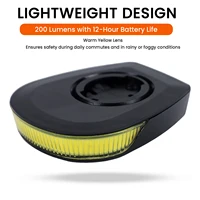 Faro de bicicleta resistente al agua IPX6 para Garmin con soporte para ordenador, lámpara LED recargable por USB para bicicleta, luz para conducción diurna nocturna