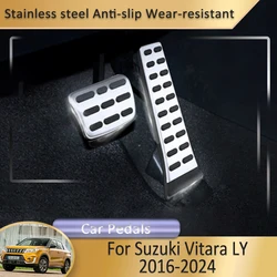 For Suzuki Vitara LY 2016~2024 Car Interior Accessories Non-Slip Foot Pedal Pad Brake Accelerator Foot Pedal Cover No Drilling