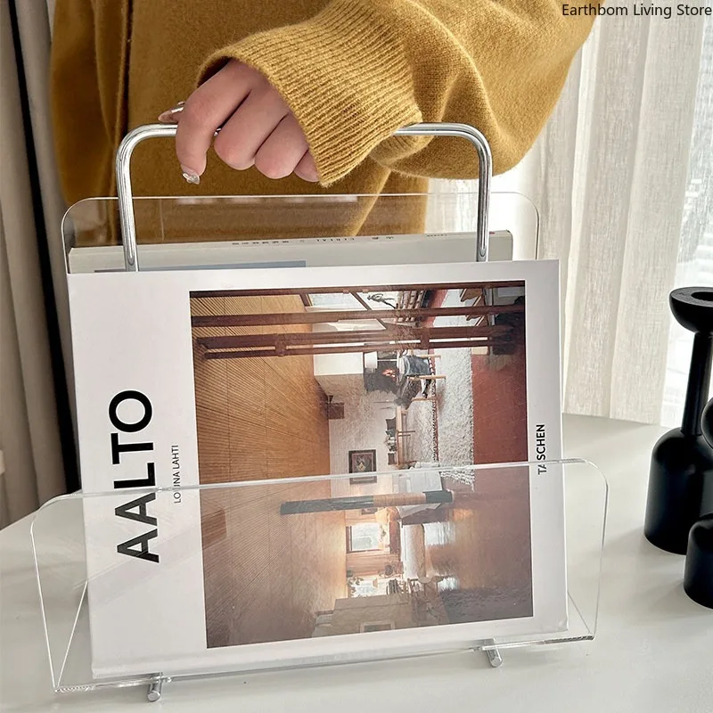 Acrylic Handle Magazine Racks Sofa Storage Sample Decoration Magazine Racks Living Room Office Furniture Das Magazin ZY40ZZJ