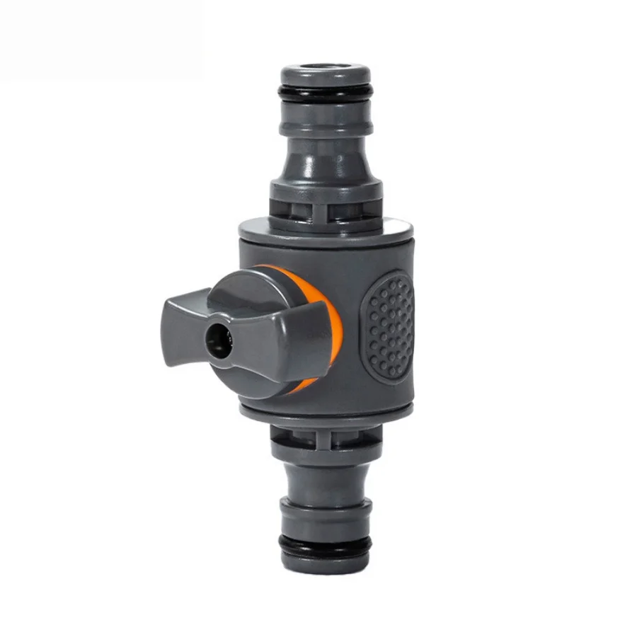 2‑Way Double Nipple ABS Coated Straight Valve, Quick Connect Water Hose Extension Fitting