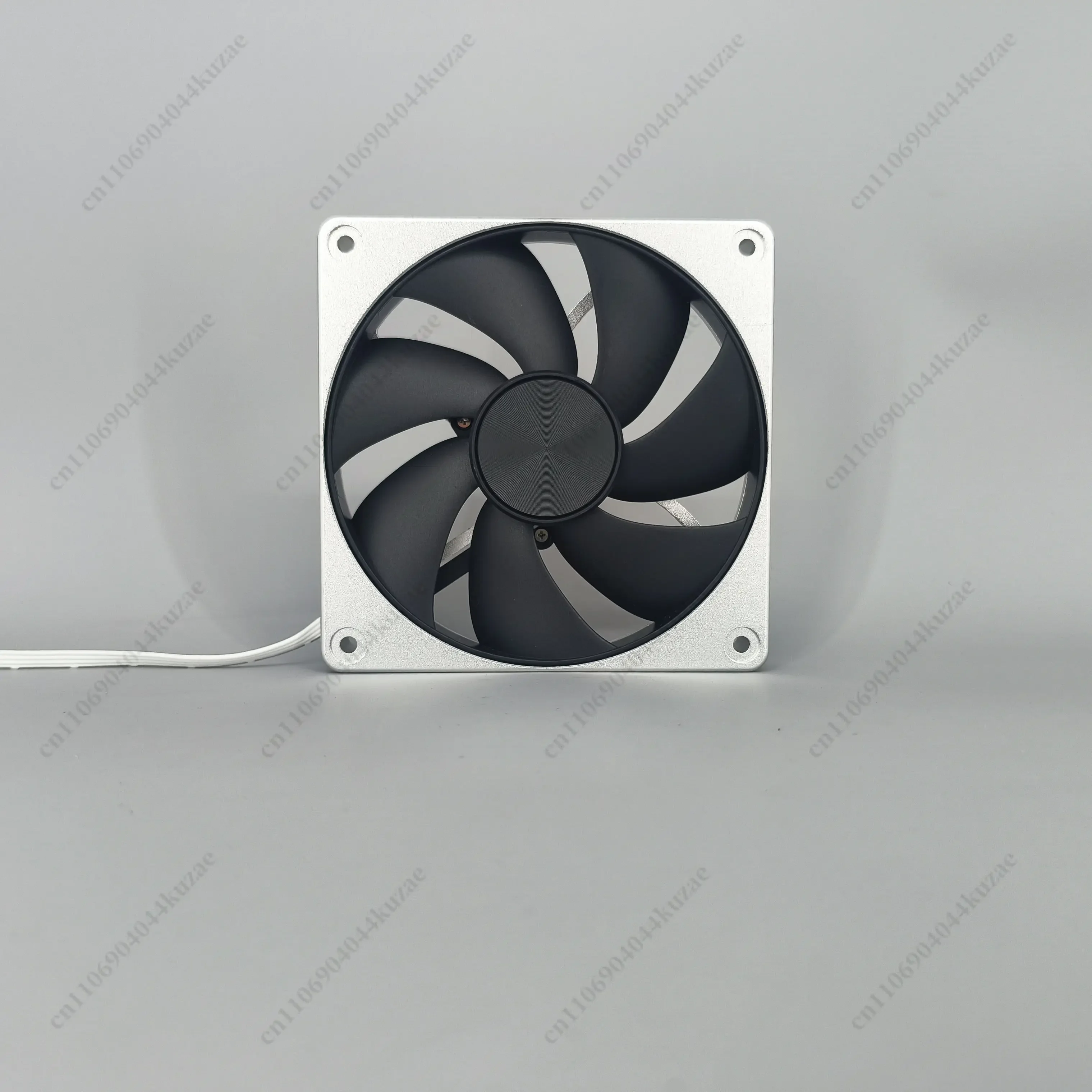 FMT 12V 12cm Liquid Bearing Silent Cooling Fan, CNC Machined Anodized All-Aluminum Frame, Forward & Reverse Blades
