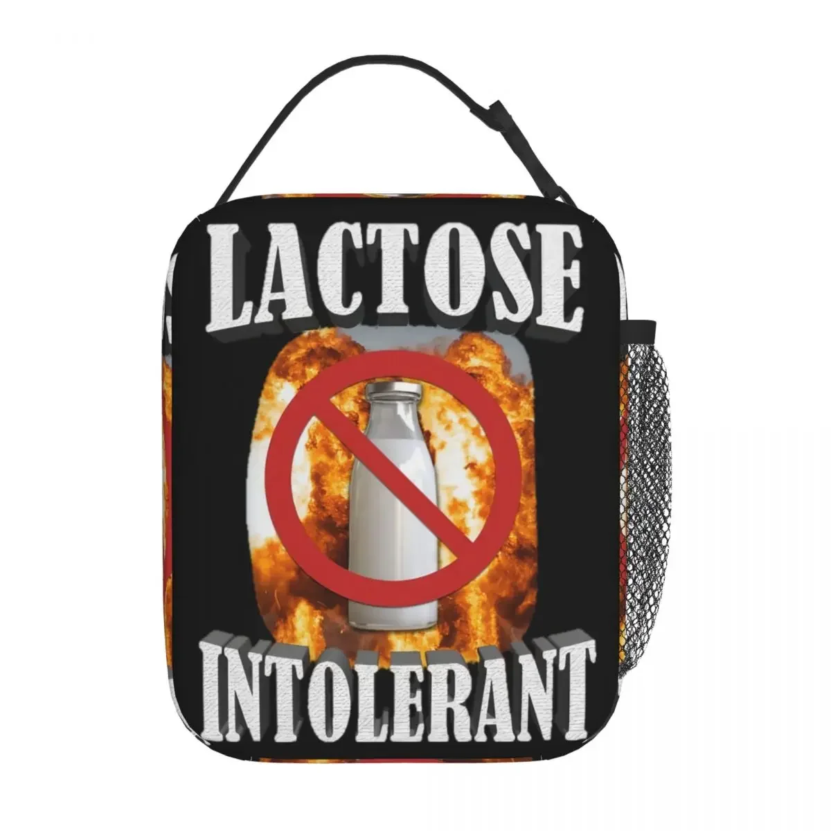 Funny Lactose Intolerant Merch Insulated Lunch Bag For Office Humor Food Storage Bag Portable Thermal Cooler Lunch Boxes