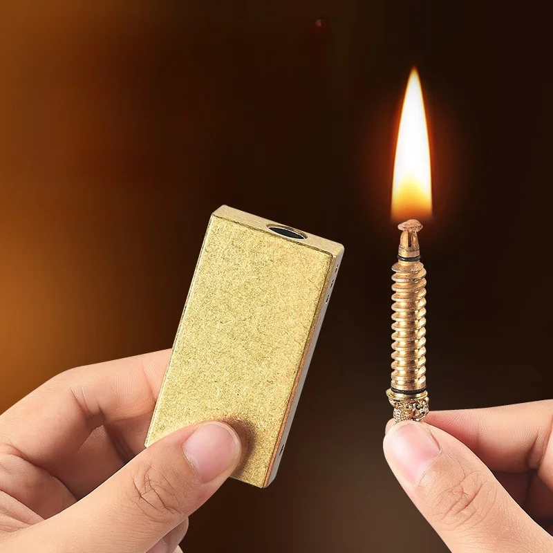 Vintage Faucet Pull-out Torch Kerosene Lighter Ten Thousand Matches Metal Outdoor Survival Camping Ignition Tool