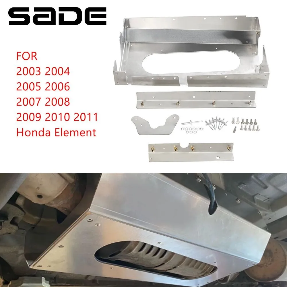 Aluminum Catalytic Converter Protection Shield Defender For 2003-2011 Honda Element Car Accessories No welding required Silver