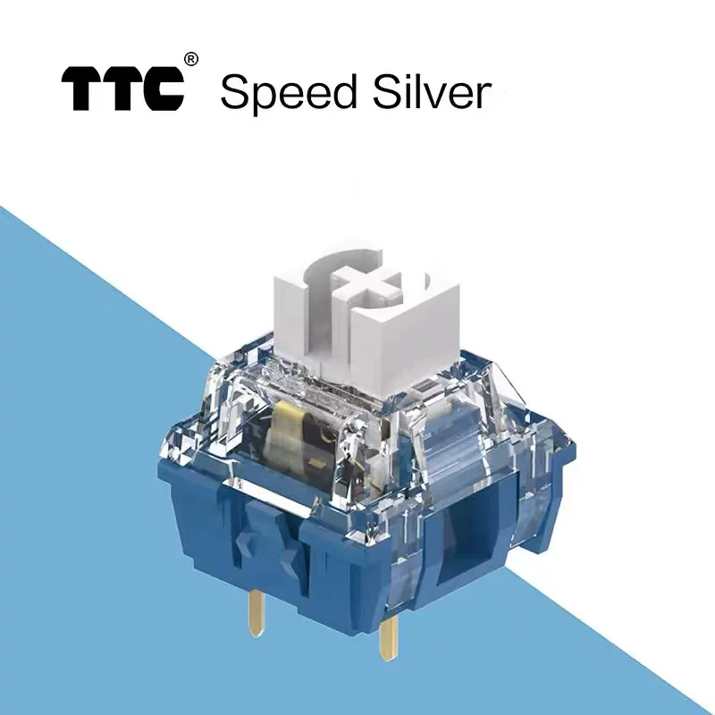 TTC Speed Silver V2 Switch 39gf Fast-Actuating Anti-Ghosting Linear Switch 1.08mm Precise Actuation 100M Keystroke Lifespan