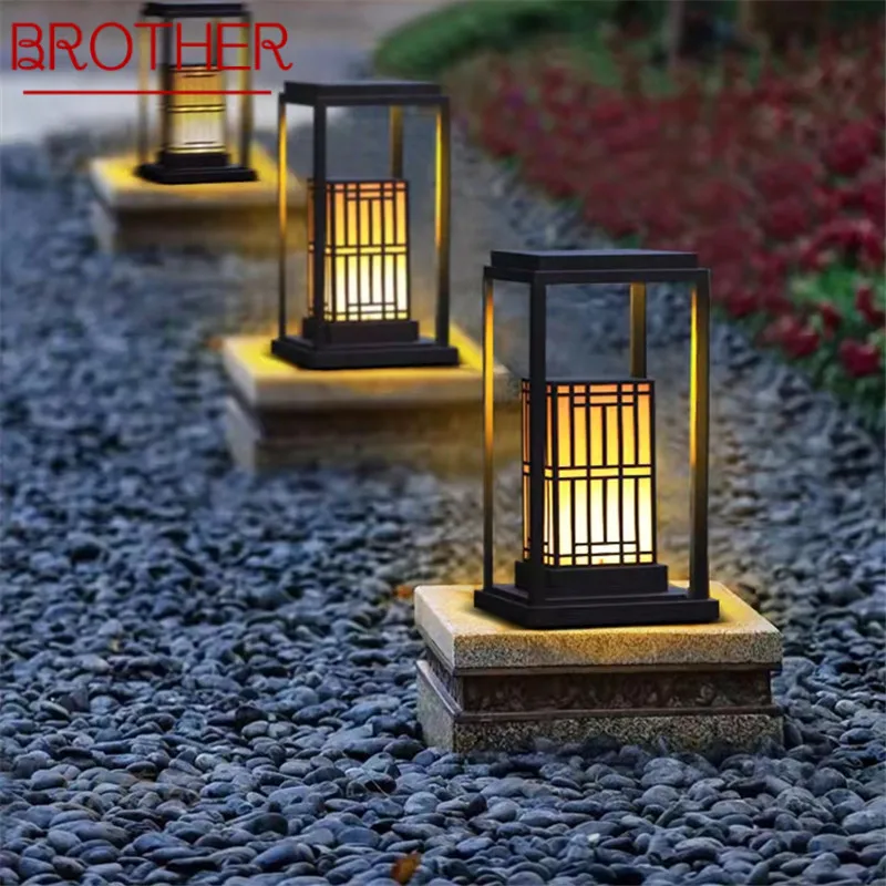 

BROTHER Outdoor Lawn Lamp Chinese Classical LED Portable Lighting Waterproof IP65 for Electricity Home Hotel Villa Garden Decor