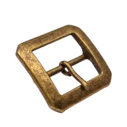 Strong Heavy Duty Sturdy Western Cowboy Sturdy Brass Rectangular Center Bar Pin Belt Buckle Replacement Fit 40mm Strap