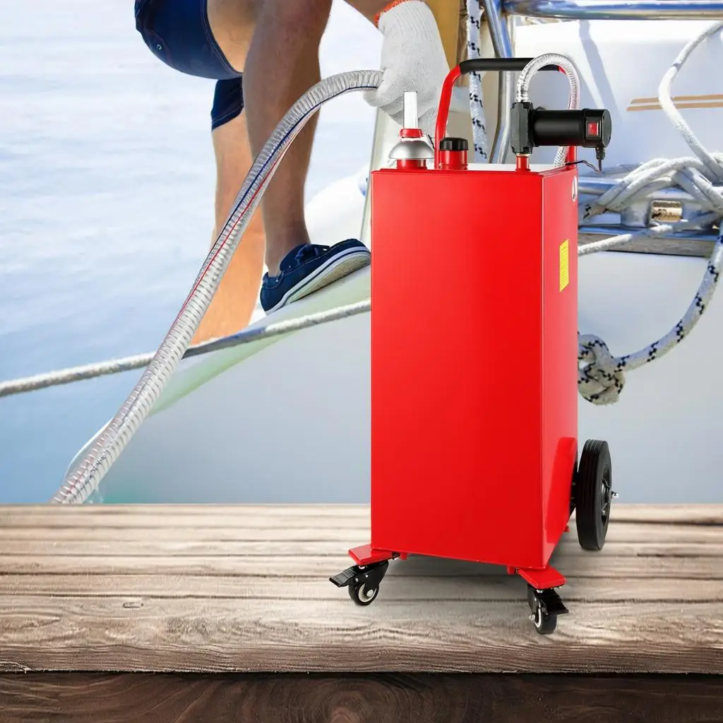 

30 Gallon Diesel Caddy, 23.5 L/min, 180W Portable Storage Tank Container with Electric Pump Wheels, Diesel Transfer Storage T