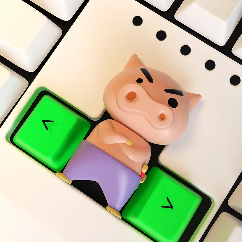Crayon Shin-Chan Theme Anime Keycaps Resin Material Mechanical Keyboard Cartoon Cute Pc Gaming Keyboard Decoration Gift Keycaps