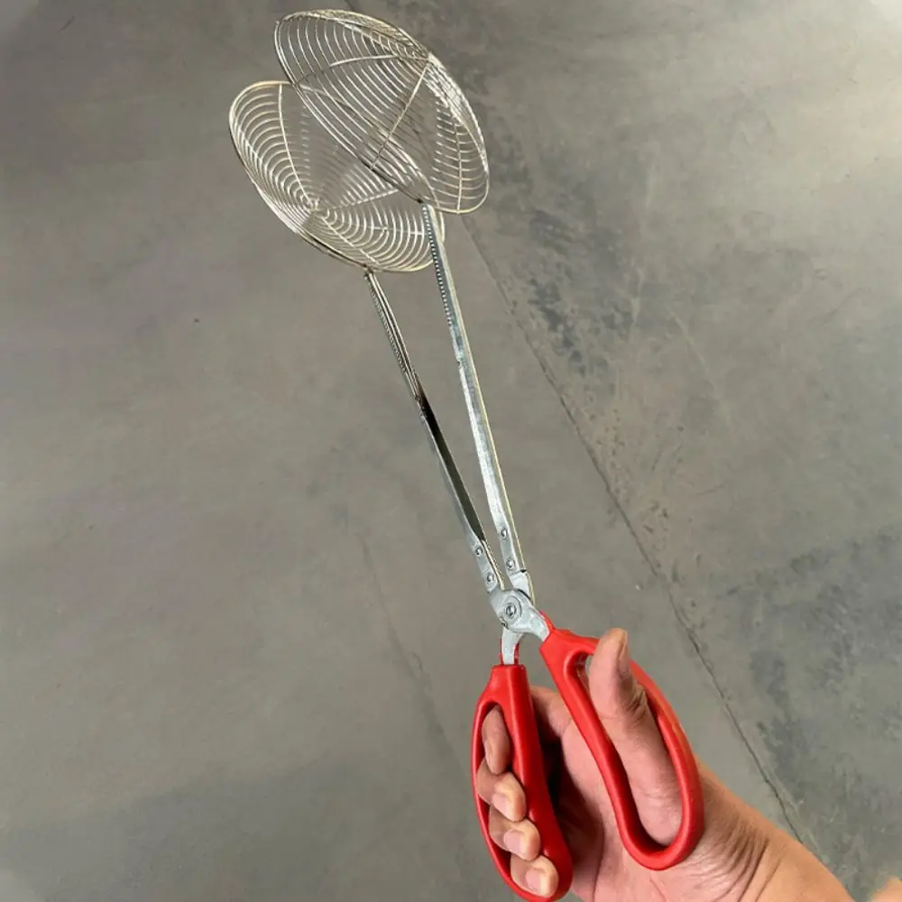 17 cm Netzabdeckung Fischgreifer aus Edelstahl mit langem Griff, rutschfester Griff, komfortabler Halt, Fischernetz-Mesh-Clip – Detail 5
