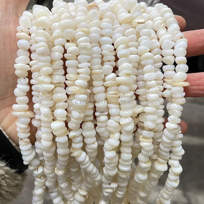 Natural White Shell Gravel Beads Irregular Chip Mother Of Pearl Loose Beads For Jewelry Making Diy Bracelet Necklace Accessory