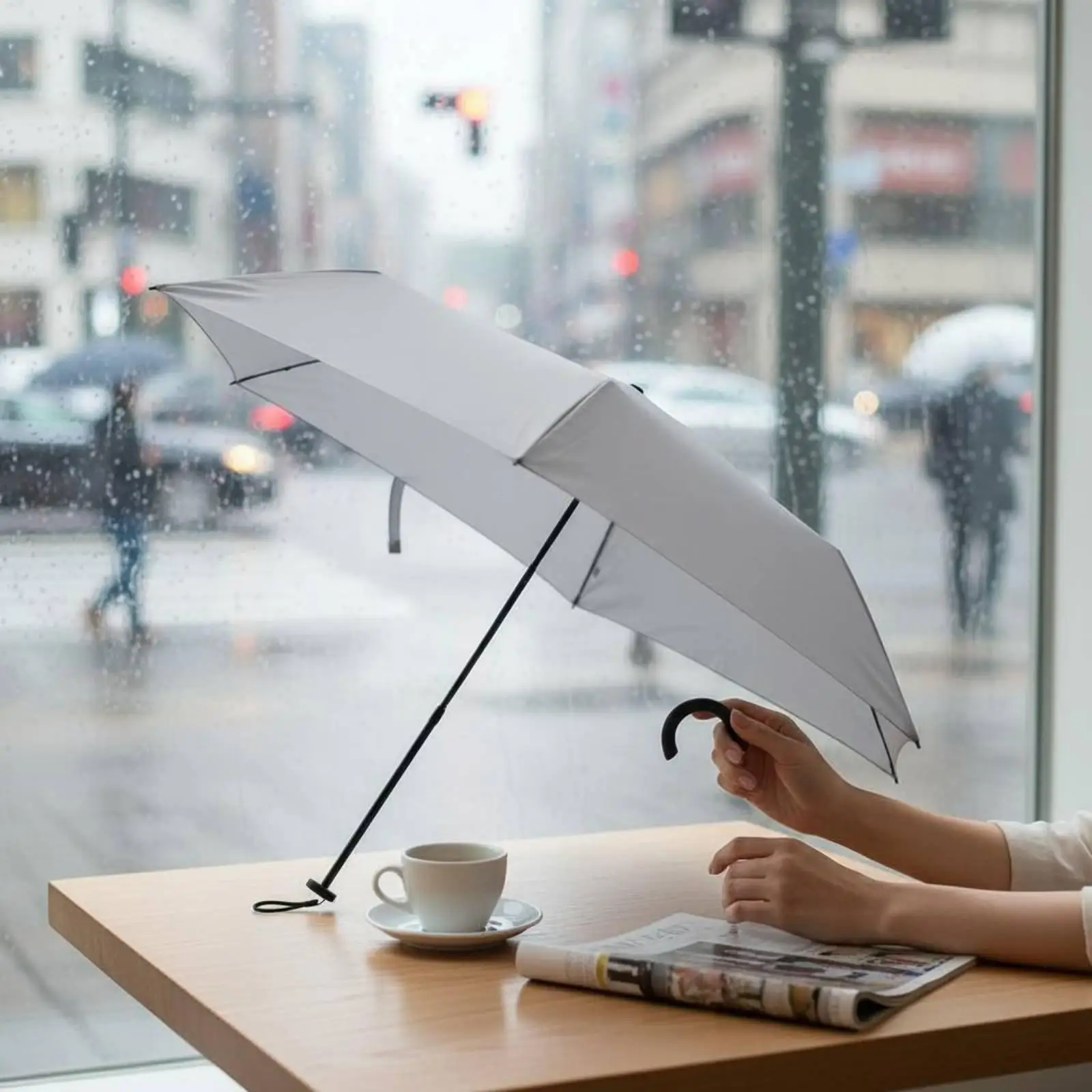 Umbrella Highly Water Resistant Carbon Fiber Portable Umbrella Japanese for Women, Commuting