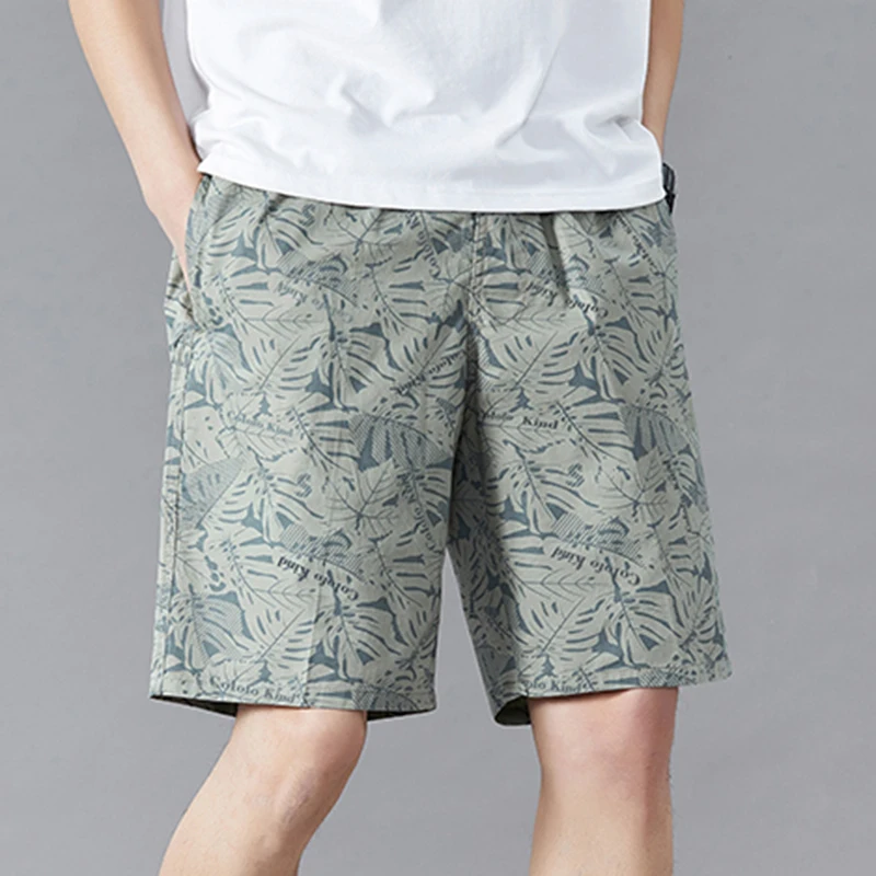 Quality Fashion Print Shorts Men Hawaii Beach Casual Shorts Outdoor Sports Elastic Waist 6XL Oversize Red Baggy Half Pants