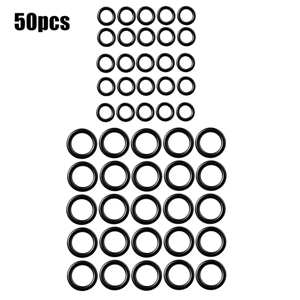 50Pcs/Set 1/4 M22 + 3/8 O-Rings For Pressure Washer Hose Quick Disconnect O-Rings Gasket Rubber Sealing Ring Kits