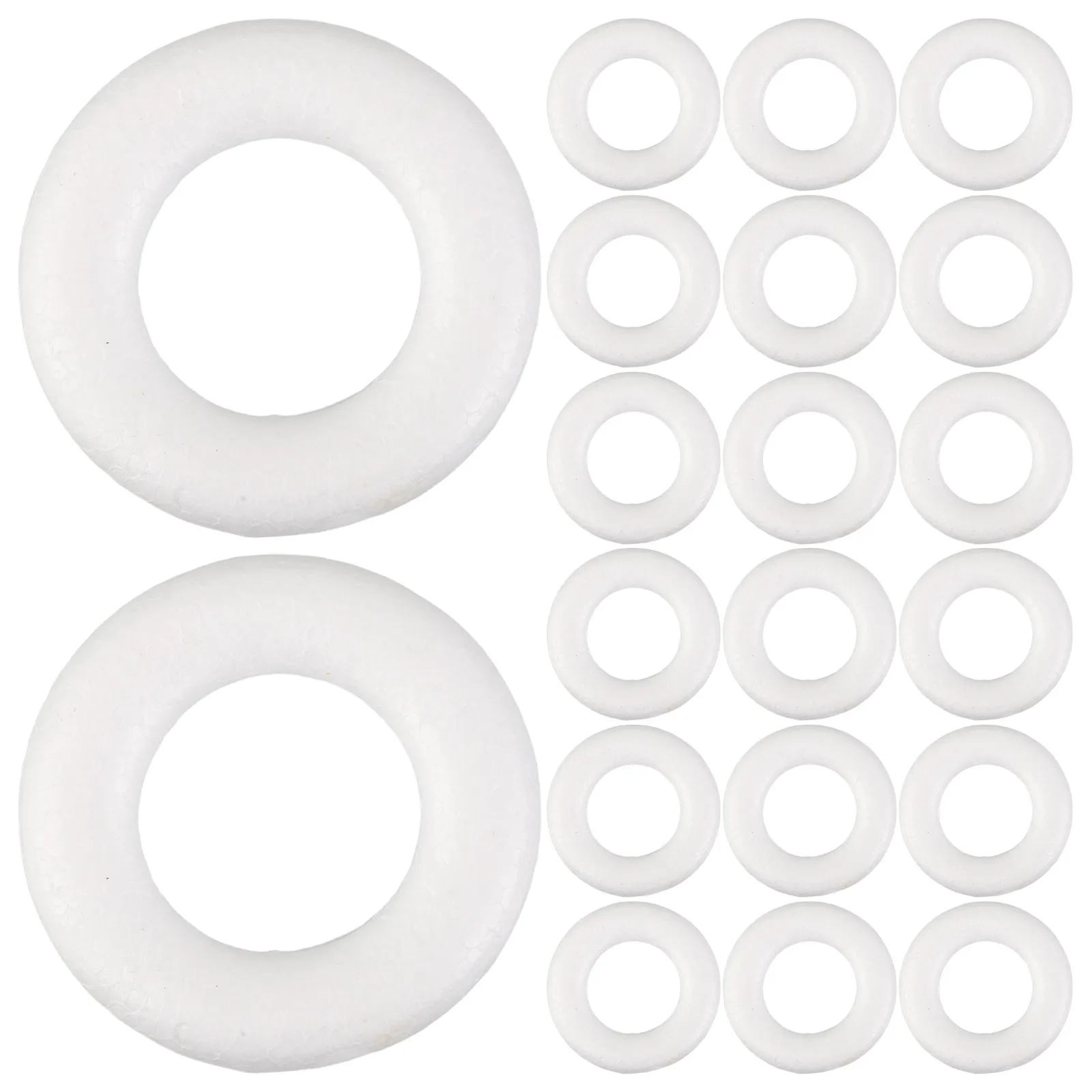 

50Pcs Wedding Decoration Floral Hoop Rings Small Foam Wreath Forms 8Cm Polystyrene Foam Circles DIY Craft Supplies Wedding Party