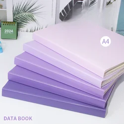 A4 File Folder with 40 Sheets of Insert Pockets Paper Storage Folder Gradient Color Paper Organizer  Document Bag