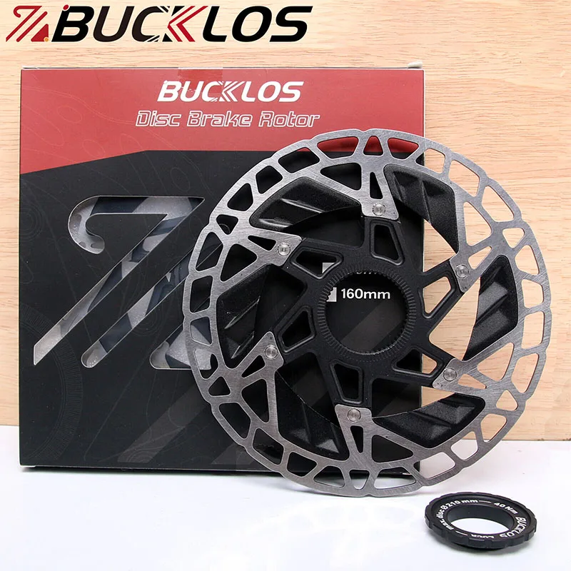 BUCKLOS Bicycle Centerlock Disc Brake Rotors 2PC 160mm Cooling Lock Ring Brake Discs Center Lock Bike Brake Disc Rotor MT860