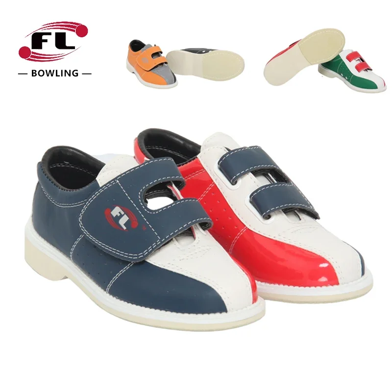 Unisex Indoor Bowling Shoes Men and Women Non-slip Soles Sports Sneakers PU Leather Soft  Training Trainers Big Size 34-48