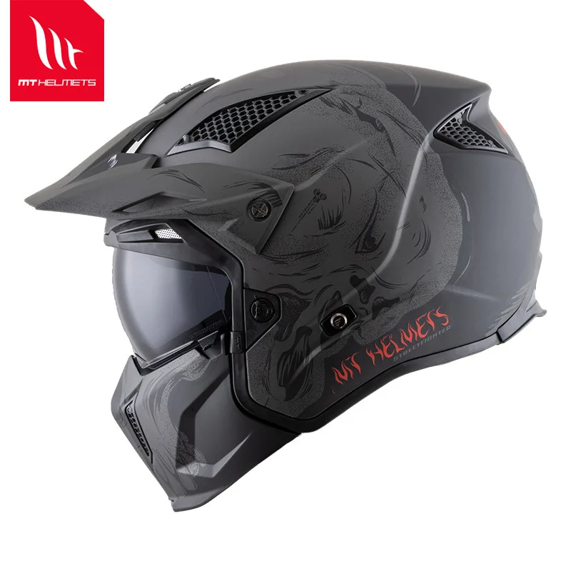 MT caschi streetfighter casco moto pieghevole rimuovi punti neri funghi moto cafe racer scorpion capacete de moto DOT ECE